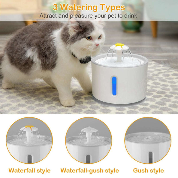 "Automatic Cat Water Fountain: Provides constant hydration, promoting your feline's health and ensuring freshness for happy, hydrated cats."