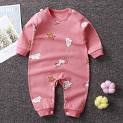 Cartoon Printed Baby Girl Rompers