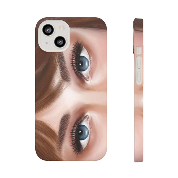 Azure Eyes Slim iPhone Case