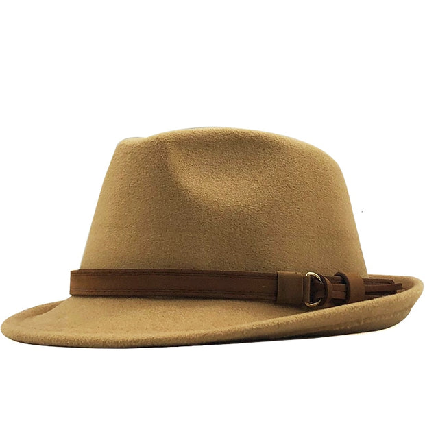 Men's gangster church jazz hat, adding a touch of vintage flair and sophistication to any ensemble. This classic hat features a sleek design with a wide brim, perfect for channeling old-school style.