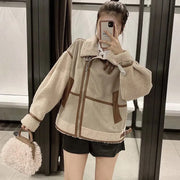 Faux Leather Winter Jacket - Sara closet