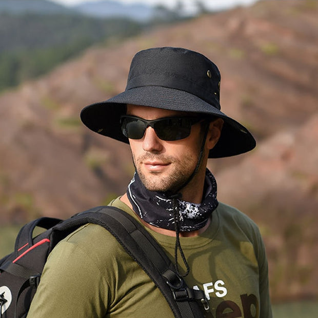 Sun protection hats for men, designed to shield from harmful UV rays. With UPF sun protection and wide brims, these hats offer both style and protection for outdoor activities.