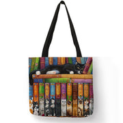 Custom Oil Painting Cat Print Tote Bag - Sara closet