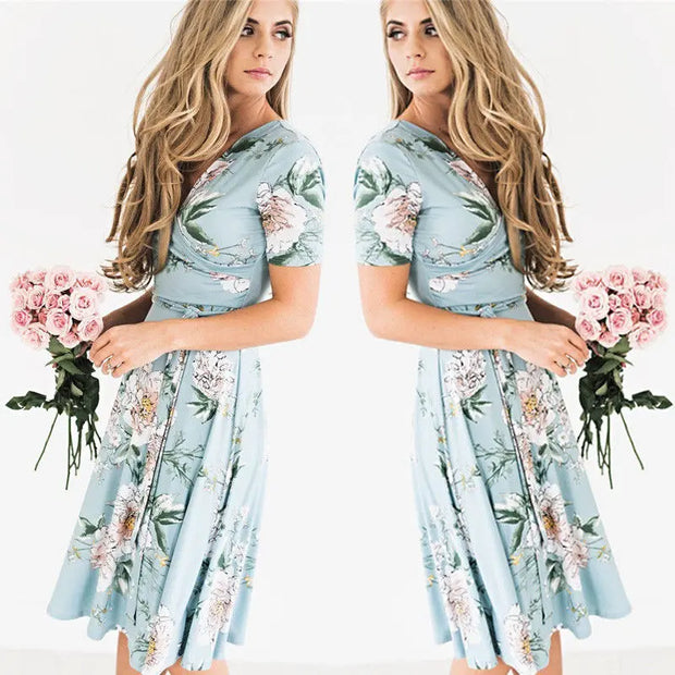 Elegant Chiffon Floral Dress - Delicate, Flowy Design with Beautiful Floral Patterns for Feminine Style.