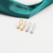 Sun Shape Zircon Earrings - Sara closet
