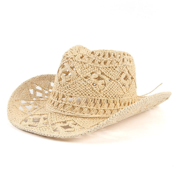 Fashion Hollowed Straw Hat - Sara closet