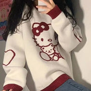 Hello Kitty O-Neck Sweater - Sara closet