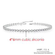 Dazzling zirconia choker with sparkling cubic zirconia stones set in a sleek design, perfect for adding glamour to any outfit. Ideal for formal events or special occasions.