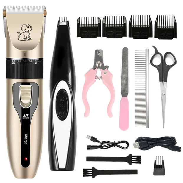 "Rechargeable Pet Hair Clippers: Convenient grooming solution for your pet, offering cordless operation and efficient hair trimming."