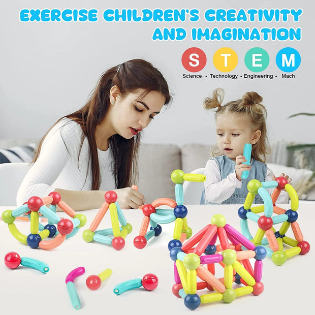 "Let imagination soar with our Magnetic Building Blocks Toy for Kids! Explore endless possibilities, creativity, and fun with this captivating playset."