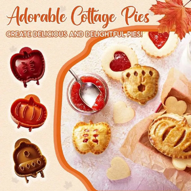 Pedashop Fall Hand Pie Molds Set of 3  3D Christmas Pie Mould  Dough Press Mold Tool with Apples Pumpkins and Acorn Shape  Mini Pumpking Pie Decoration Wraper  Dough Stamp Cutter  Mini Pumpking Pie Decoration  Wraper Dough Stamp Cutter  Fall Hand Pie Molds Set of 3  Christmas Cookie Moulds  Christmas Theme Cute Pocket Pie Mold  Dough Presser Pocket Pie Molds for Christmas