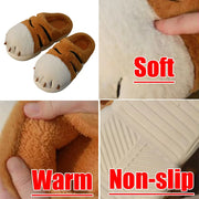 Cute Tiger Claw Fluffy Slippers - Adorable Footwear for Cozy Nights In