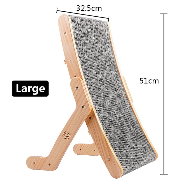 "Multi-Functional Wood Cat Scratch Board: Durable and versatile cat scratcher for happy and healthy felines."