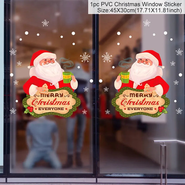 Winter / Christmas Window Decals Window Decorations - Christmas Christmas Window Stickers - Home & Garden Christmas Window Decals Christmas Wall & Window Stickers Christmas Stickers for Windows Christmas Shop Window Stickers for sale 3D Large Christmas Window Sticker