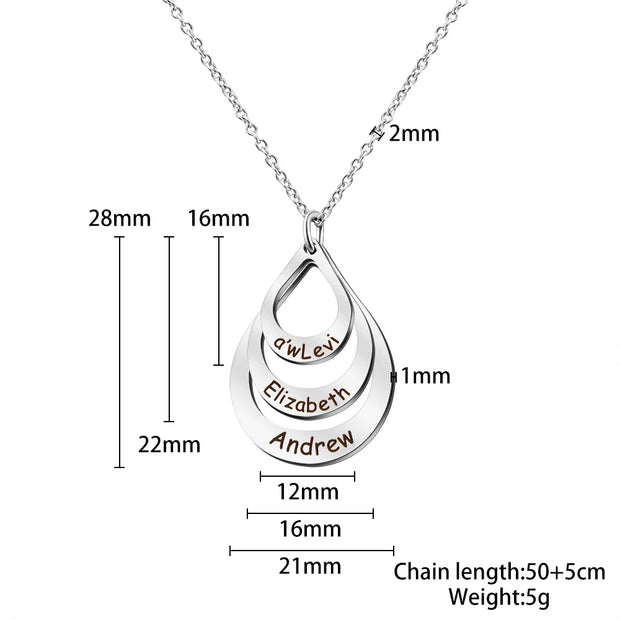 "Custom Water Drop Necklace: Reflect Your Style. Handcrafted with Your Personal Touch. Order Yours Now!"