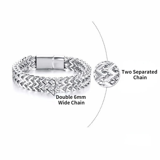 Double Chain Men's Bracelet - Sara closet