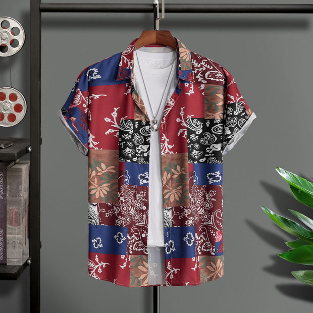 Men's Hawaiian Beach Shirt - Tropical-Inspired Design for Casual Summer Style.