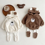 Hooded Teddy Bear Romper - Sara closet