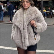 Women's Faux Fur Short Coat - Sara closet