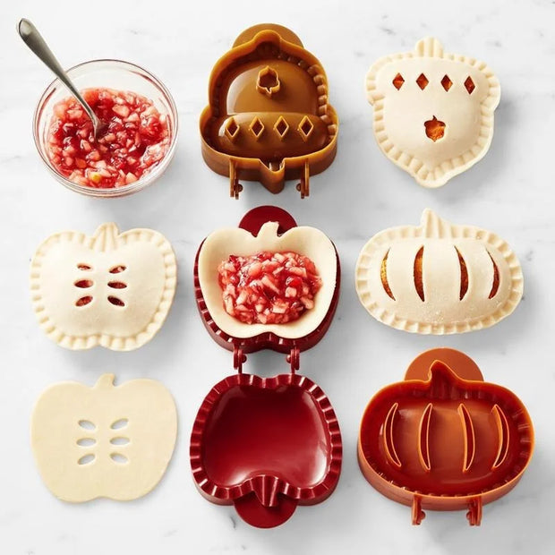 Pedashop Fall Hand Pie Molds Set of 3  3D Christmas Pie Mould  Dough Press Mold Tool with Apples Pumpkins and Acorn Shape  Mini Pumpking Pie Decoration Wraper  Dough Stamp Cutter  Mini Pumpking Pie Decoration  Wraper Dough Stamp Cutter  Fall Hand Pie Molds Set of 3  Christmas Cookie Moulds  Christmas Theme Cute Pocket Pie Mold  Dough Presser Pocket Pie Molds for Christmas