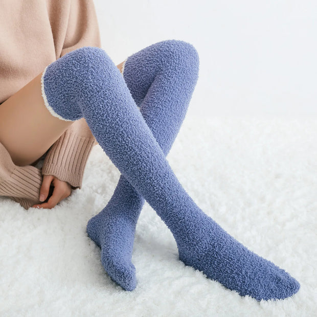 Warm Coral Fleece Women's Socks - Sara closet