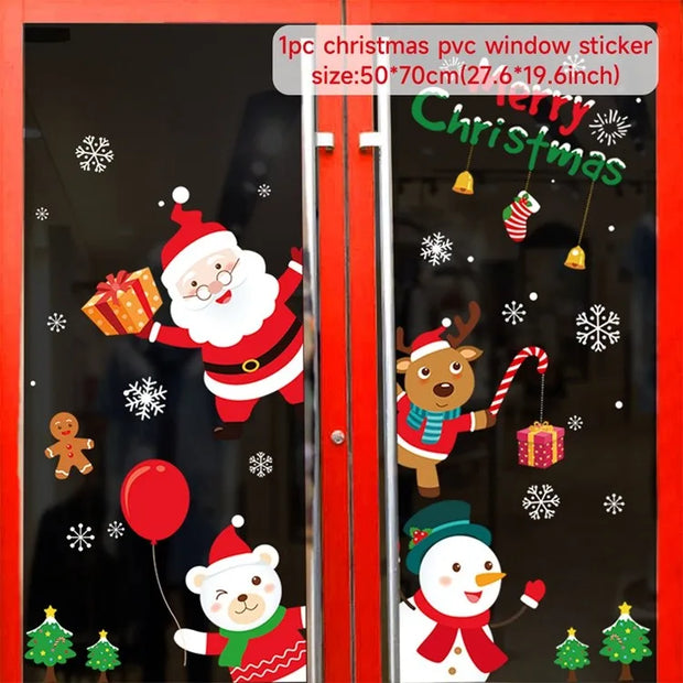 Winter / Christmas Window Decals Window Decorations - Christmas Christmas Window Stickers - Home & Garden Christmas Window Decals Christmas Wall & Window Stickers Christmas Stickers for Windows Christmas Shop Window Stickers for sale 3D Large Christmas Window Sticker