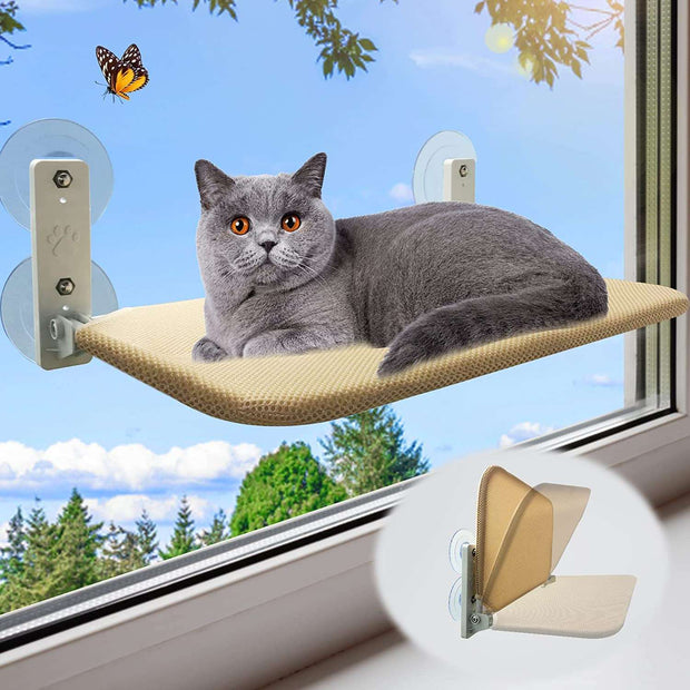 "Cat Hammock: A purrfect spot for your feline friend to relax and nap in style."