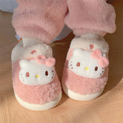 Hello Kitty Plush Slippers - Cute and Cozy Footwear for Hello Kitty Fans