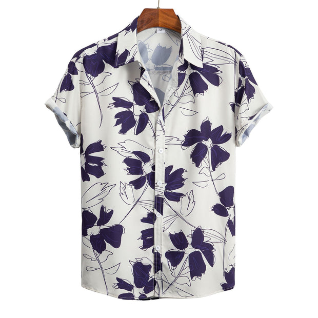 Men's Hawaiian Beach Shirt - Tropical-Inspired Design for Casual Summer Style.