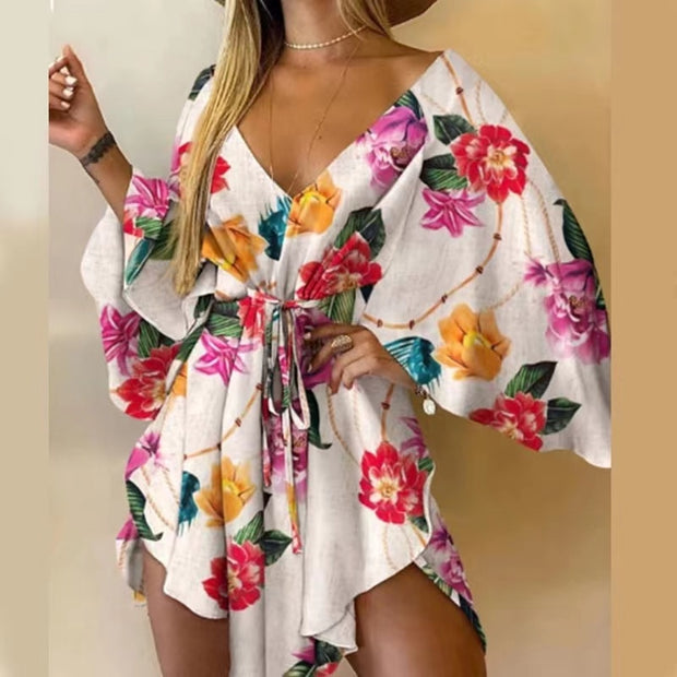 #ElegantFloralMiniDress #ClassyPatternedDress #SophisticatedFloralPrint #StylishShortDress #ChicCocktailDress #RefinedAttire #FashionablePartyDress #GracefulFloralFashion #TimelessPrintStyle #BeautifulFloralDesign