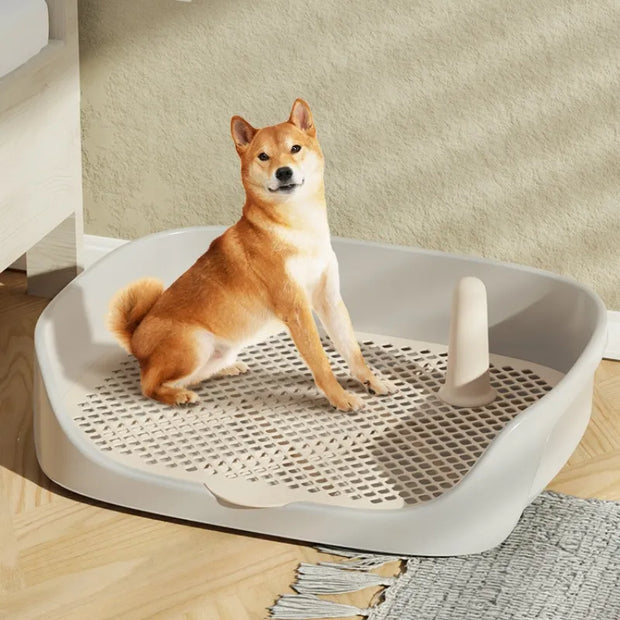 "Pet Training Toilet: Conveniently train your pet with this easy-to-use, hygienic solution for indoor potty training."