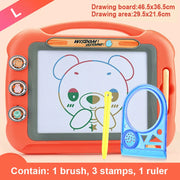 "Unleash creativity with our Erasable Magnetic Drawing Board! Watch imaginations come to life and doodles disappear with a simple swipe."