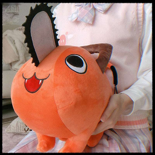 "Adorable anime chainsaw plush toy, combining the charm of anime with a quirky chainsaw twist for a unique and cuddly companion."