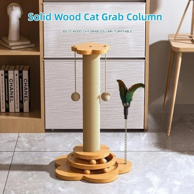 "Interactive Cat Toy with Sisal Scratching: Engage your cat's instincts while providing entertainment and satisfying scratching needs."