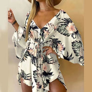 #ElegantFloralMiniDress #ClassyPatternedDress #SophisticatedFloralPrint #StylishShortDress #ChicCocktailDress #RefinedAttire #FashionablePartyDress #GracefulFloralFashion #TimelessPrintStyle #BeautifulFloralDesign