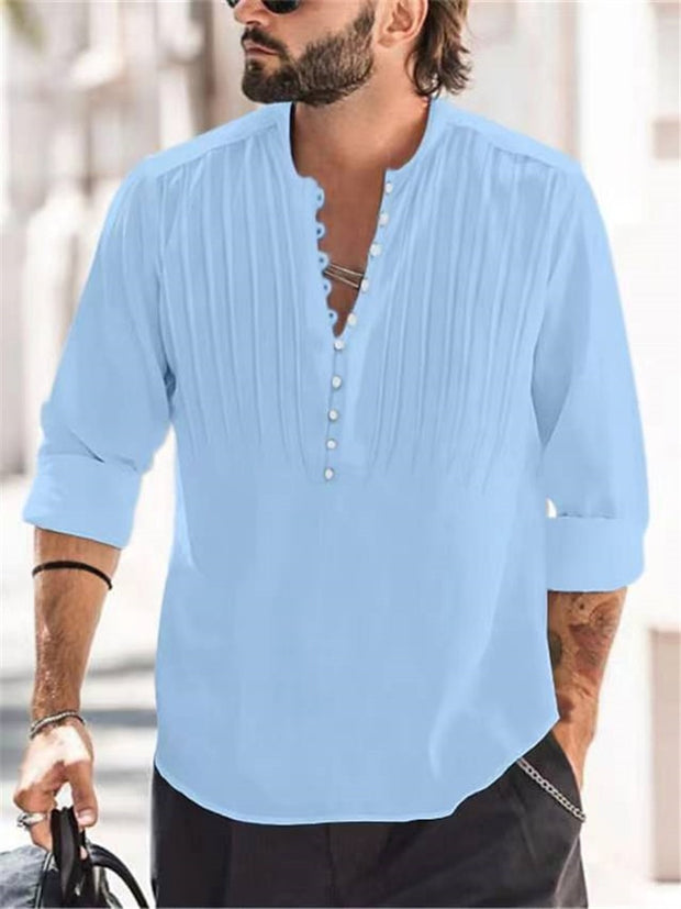 Men's Loose Long Sleeve Tee - Comfortable and Casual Shirt for Relaxed Style.