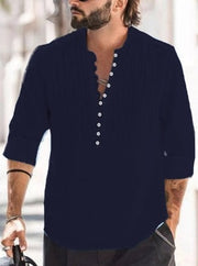 Men's Loose Long Sleeve Tee - Comfortable and Casual Shirt for Relaxed Style.