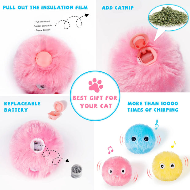 "Smart Interactive Catnip Ball: Entertain your feline friend with this interactive toy, filled with irresistible catnip for endless amusement."