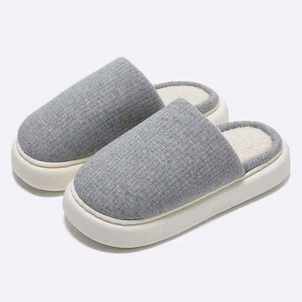 Warm Cotton Sole Slippers - Cozy Footwear for Comfortable Indoor Relaxation