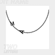 Express your individuality with our custom letter pendant choker name necklace. Featuring personalized letter pendants on a sleek choker chain, this necklace adds a unique and stylish touch to any outfit, perfect for casual and formal occasions.