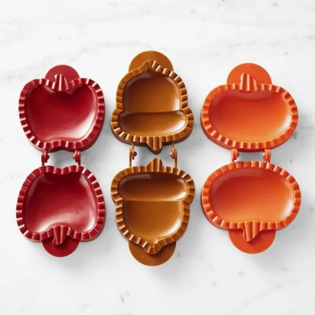 Pedashop Fall Hand Pie Molds Set of 3  3D Christmas Pie Mould  Dough Press Mold Tool with Apples Pumpkins and Acorn Shape  Mini Pumpking Pie Decoration Wraper  Dough Stamp Cutter  Mini Pumpking Pie Decoration  Wraper Dough Stamp Cutter  Fall Hand Pie Molds Set of 3  Christmas Cookie Moulds  Christmas Theme Cute Pocket Pie Mold  Dough Presser Pocket Pie Molds for Christmas