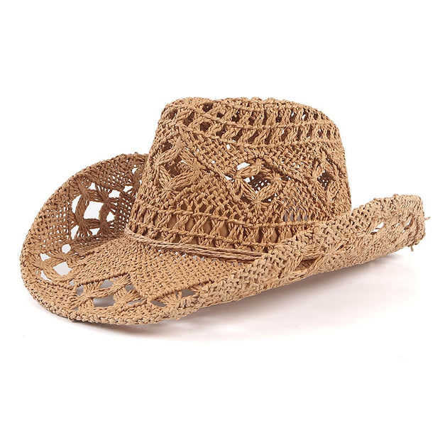 Fashion Hollowed Straw Hat - Sara closet