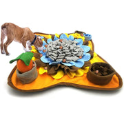 Introducing the Snuffle Bliss Mat: Your pet's ultimate sensory experience, perfect for engaging their natural instincts and promoting mental stimulation during mealtime.