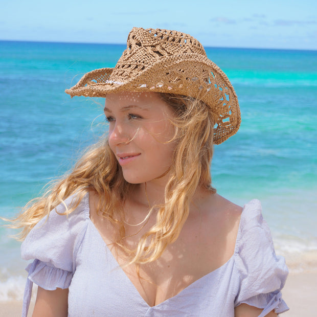 Fashion Hollowed Straw Hat - Sara closet