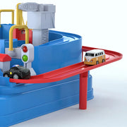 "Experience the thrill of the racetrack with our Interactive Racing Rail Car Toy! Watch as cars zoom around bends and loops, providing endless excitement for young racers."