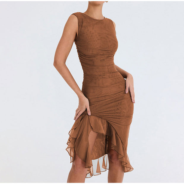 Ruffles Bodycon Dress - Sara closet