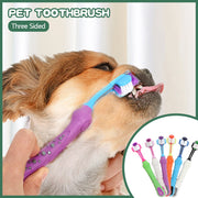 "Triple-Angle Pet Dental Brush: Effortlessly clean your pet's teeth from all angles with this innovative dental care tool."