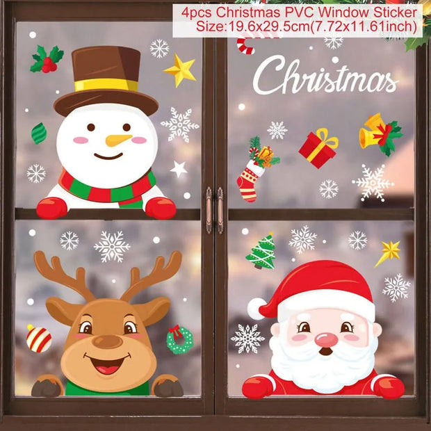 Winter / Christmas Window Decals  Window Decorations - Christmas  Christmas Window Stickers - Home & Garden  Christmas Window Decals  Christmas Wall & Window Stickers  Christmas Stickers for Windows  Christmas Shop Window Stickers for sale  3D Large Christmas Window Sticker