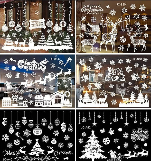 Winter / Christmas Window Decals  Window Decorations - Christmas  Christmas Window Stickers - Home & Garden  Christmas Window Decals  Christmas Wall & Window Stickers  Christmas Stickers for Windows  Christmas Shop Window Stickers for sale  3D Large Christmas Window Sticker