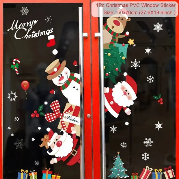 Winter / Christmas Window Decals Window Decorations - Christmas Christmas Window Stickers - Home & Garden Christmas Window Decals Christmas Wall & Window Stickers Christmas Stickers for Windows Christmas Shop Window Stickers for sale 3D Large Christmas Window Sticker